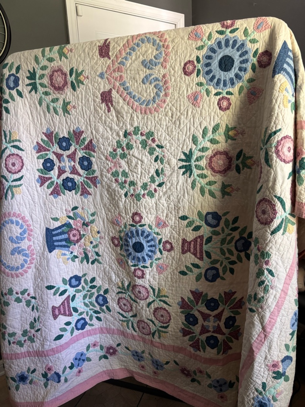 Handcrafted Floral Patchwork Quilt